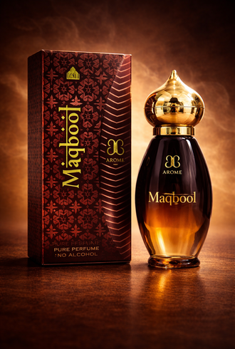 Attar Maqbool Aroma 9ml - Non-Alcoholic Herbal Roll-On Perfume | Long-Lasting Fragrance for Men & Women | 100% Alcohol-Free Musk Arabia Attar